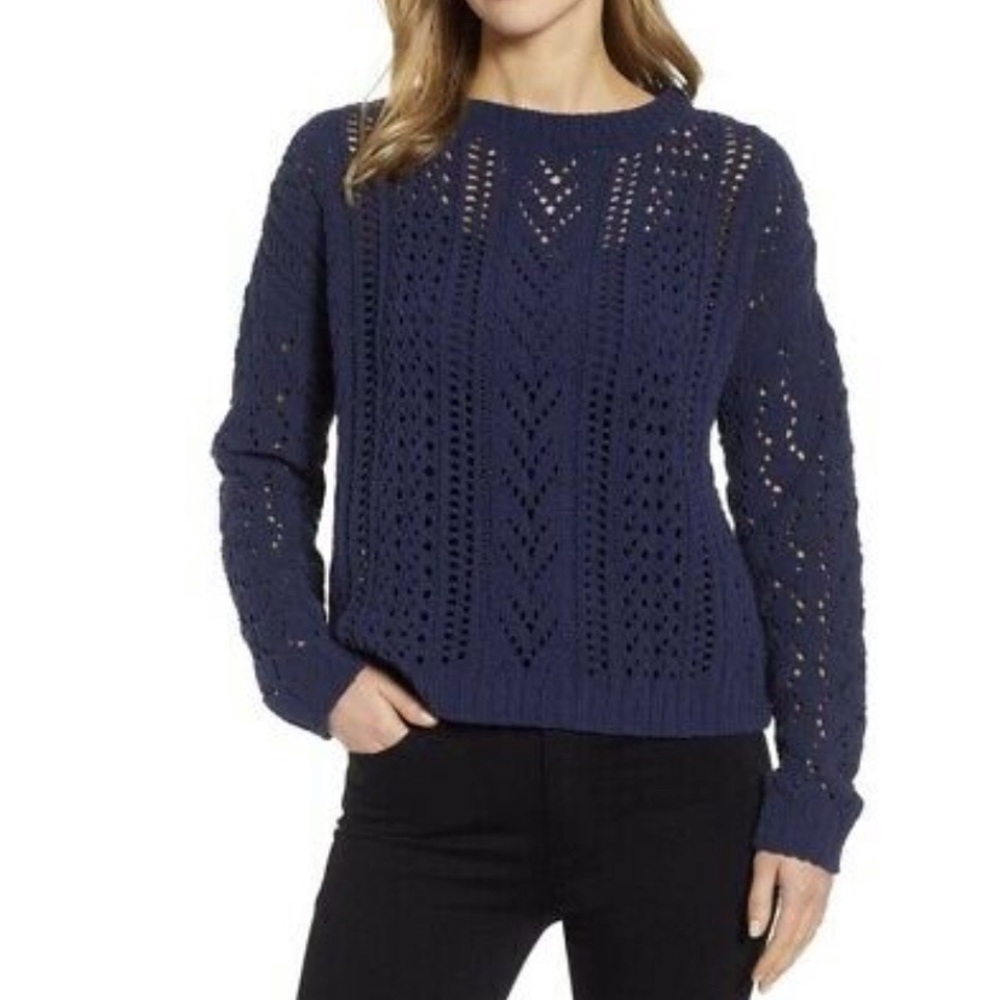 HALOGEN Sweater in Navy